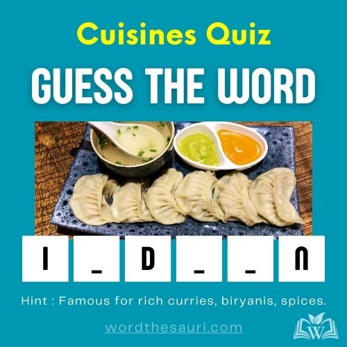 Guess the word Cuisines