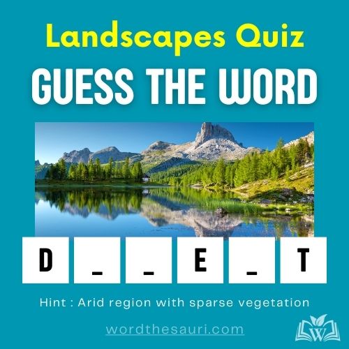 Guess the word Landscapes