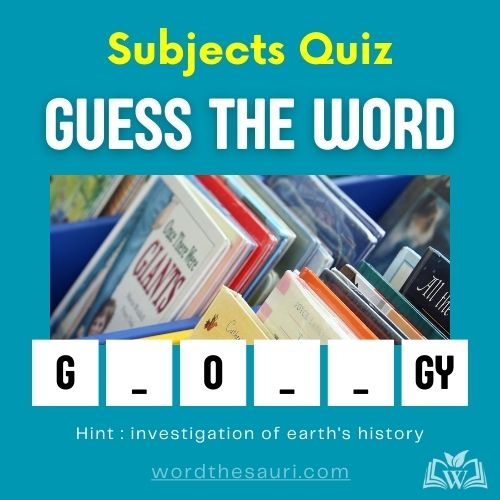 Guess the word Subjects