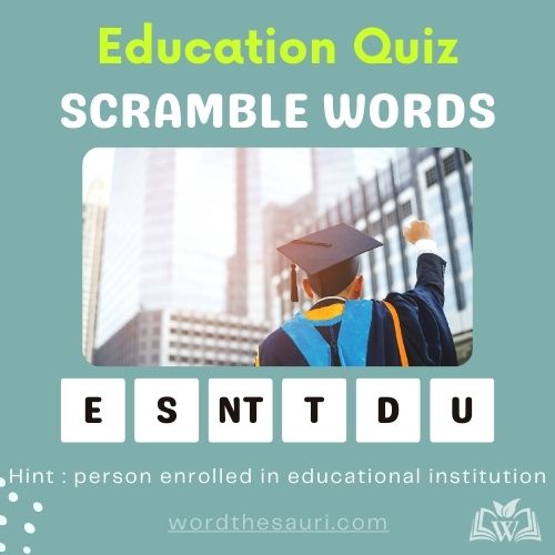 Guess the scramble words Education