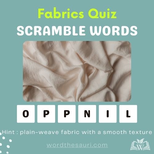 word-scramble-Fabrics-quiz