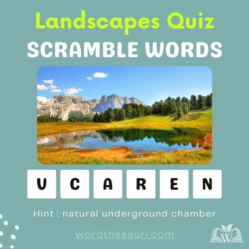Guess the scramble words Landscapes