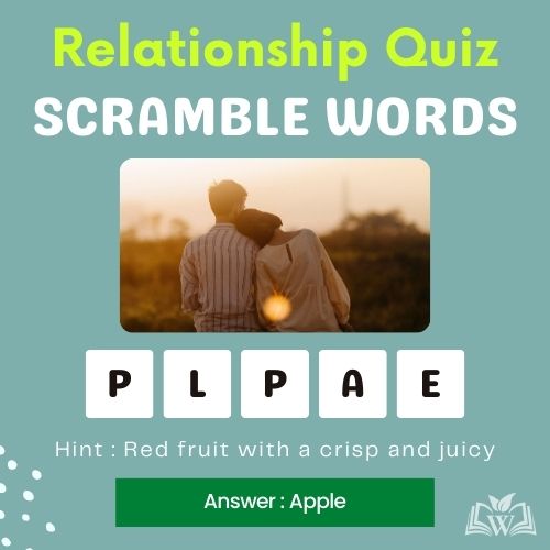 Guess the scramble words Relationship